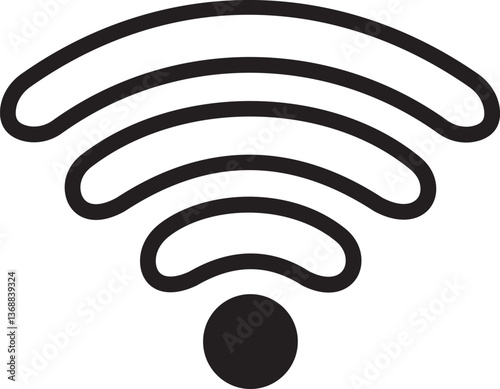 Wi-Fi Signal Icon – Wireless Connection Strength Indicators
