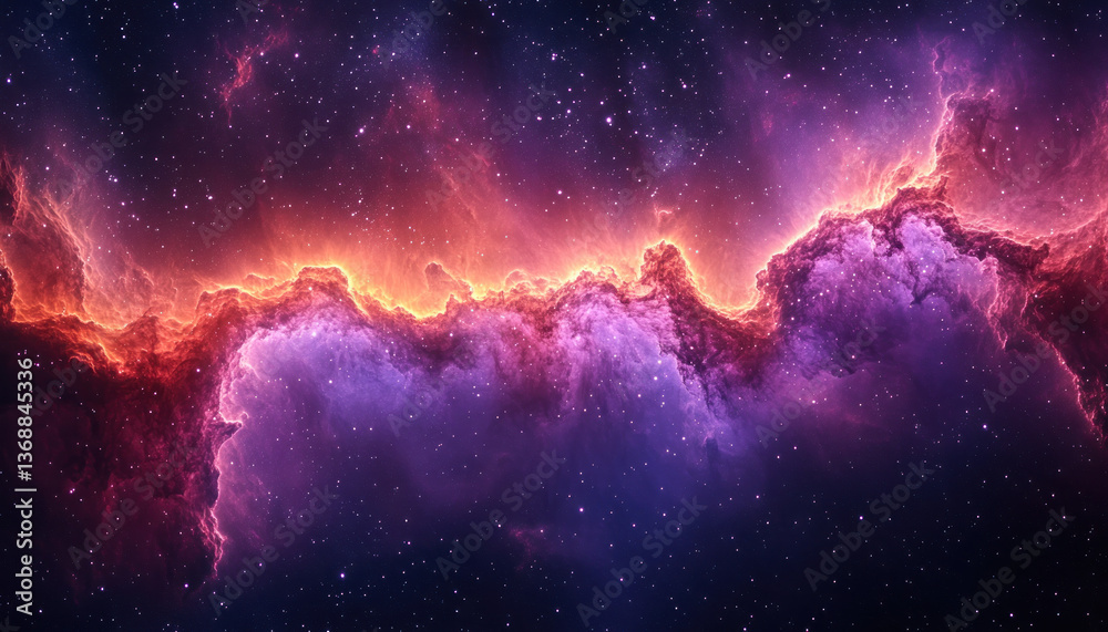 A breathtaking cosmic nebula explodes with vibrant pinks, reds, and purples, showcasing a stunning celestial cloudscape. A breathtaking cosmic nebula explodes with vibrant pinks, reds, and purples, showcasing a stunning celestial cloudscape.