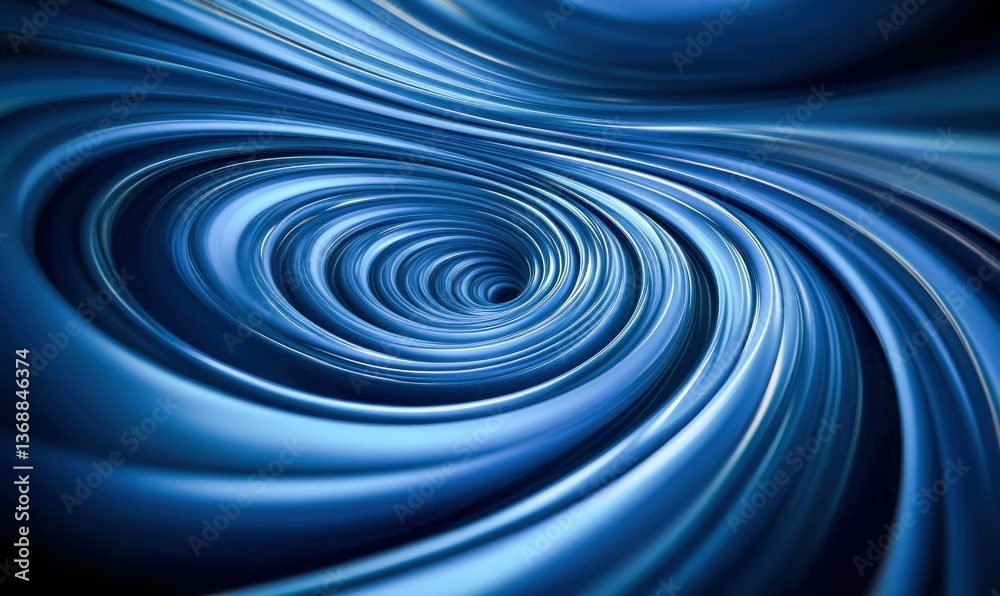 An abstract vortex in varying shades of blue creates a sense of depth and mesmerizing flow. An abstract vortex in varying shades of blue creates a sense of depth and mesmerizing flow.