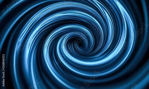 A captivating blue vortex spirals inward, creating a mesmerizing abstract background with a sense of motion.
