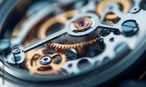 Wallpaper Mural An intimate view of a watch's internal mechanics, showcasing the artistry of timekeeping and its clockwork heart. Torontodigital.ca