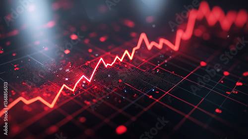 Wallpaper Mural Graphique financier minimaliste en tendance baissière Torontodigital.ca