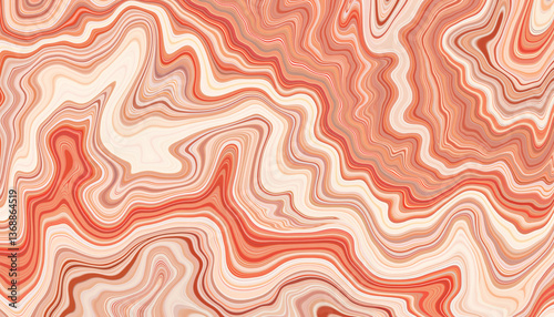 Seamless marbled texture with warm hues, artistic design concept
