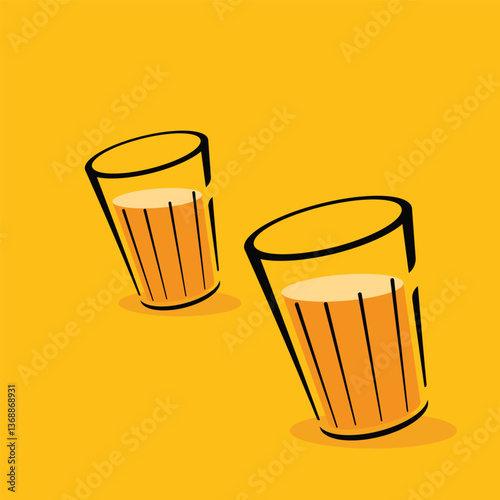 Indian hot drink vector. Indian chai icon. Chai is Indian drink. Kerala tea shop illustration vector eps. Indian Kerala roadside. Kerala tea shop line drawing. Kerala Old.