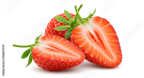 Wallpaper Mural Strawberry isolated on white background Torontodigital.ca