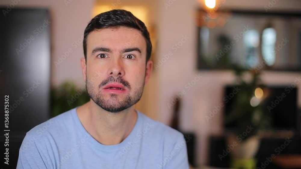 Man seeing something that he really likes Man seeing something that he really likes