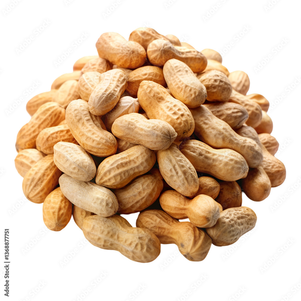 peanuts on white background peanuts on white background