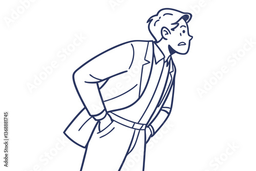 Stressed Businessman Vector Art. Businessman in Distress