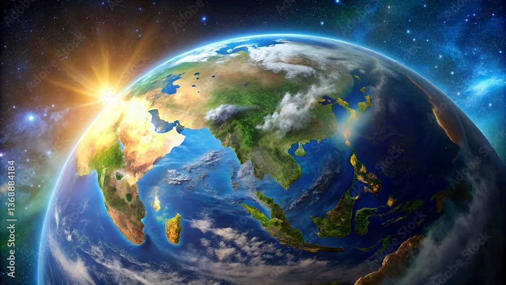 Fototapeta premium earth and moon