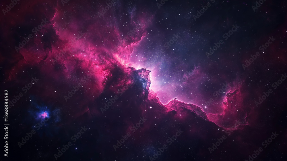 Naklejka premium space nebula background with stars and galaxies