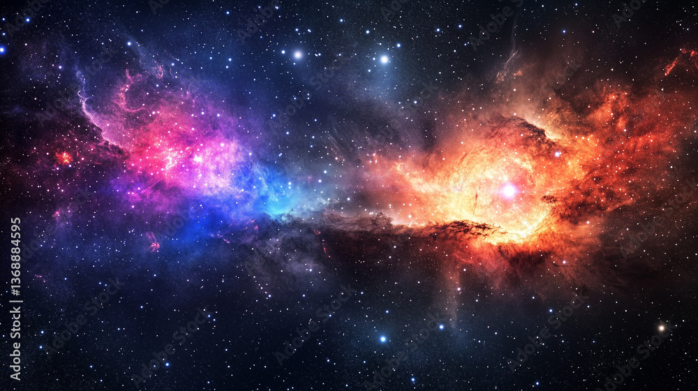 Obraz premium space nebula background with stars and galaxies
