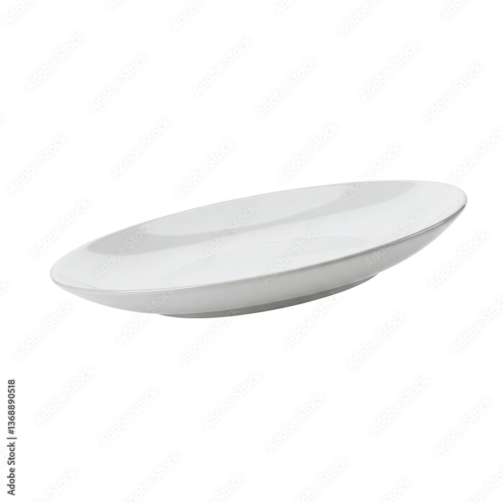 empty plate isolated on white