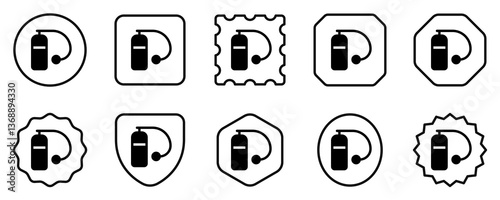 Editable oxygen tank vector icon. Part of a big icon set family. Perfect for web and app interfaces, presentations, infographics, etc