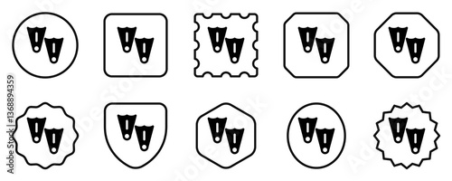 Editable flippers vector icon. Part of a big icon set family. Perfect for web and app interfaces, presentations, infographics, etc