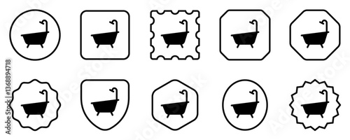 Editable bath tub, bathroom vector icon. Part of a big icon set family. Perfect for web and app interfaces, presentations, infographics, etc