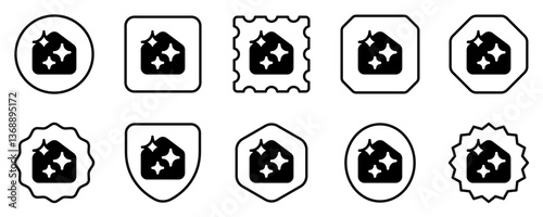 Editable clean house with sparkles vector icon. Part of a big icon set family. Perfect for web and app interfaces, presentations, infographics, etc