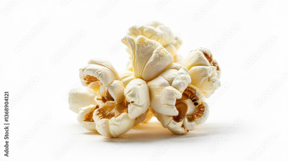 Close-Up of Popcorn on White Background – Snack Food Concept Close-Up of Popcorn on White Background – Snack Food Concept