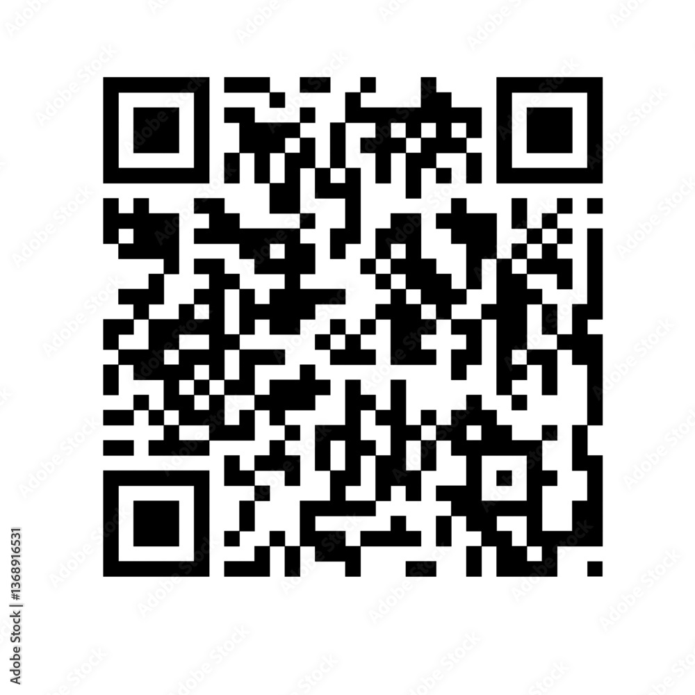 Abstract black and white QR code pattern with geometric grid for tech and security concepts Abstract black and white QR code pattern with geometric grid for tech and security concepts