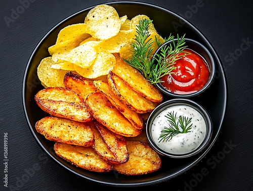 Crispy Potato Chips & wedges
