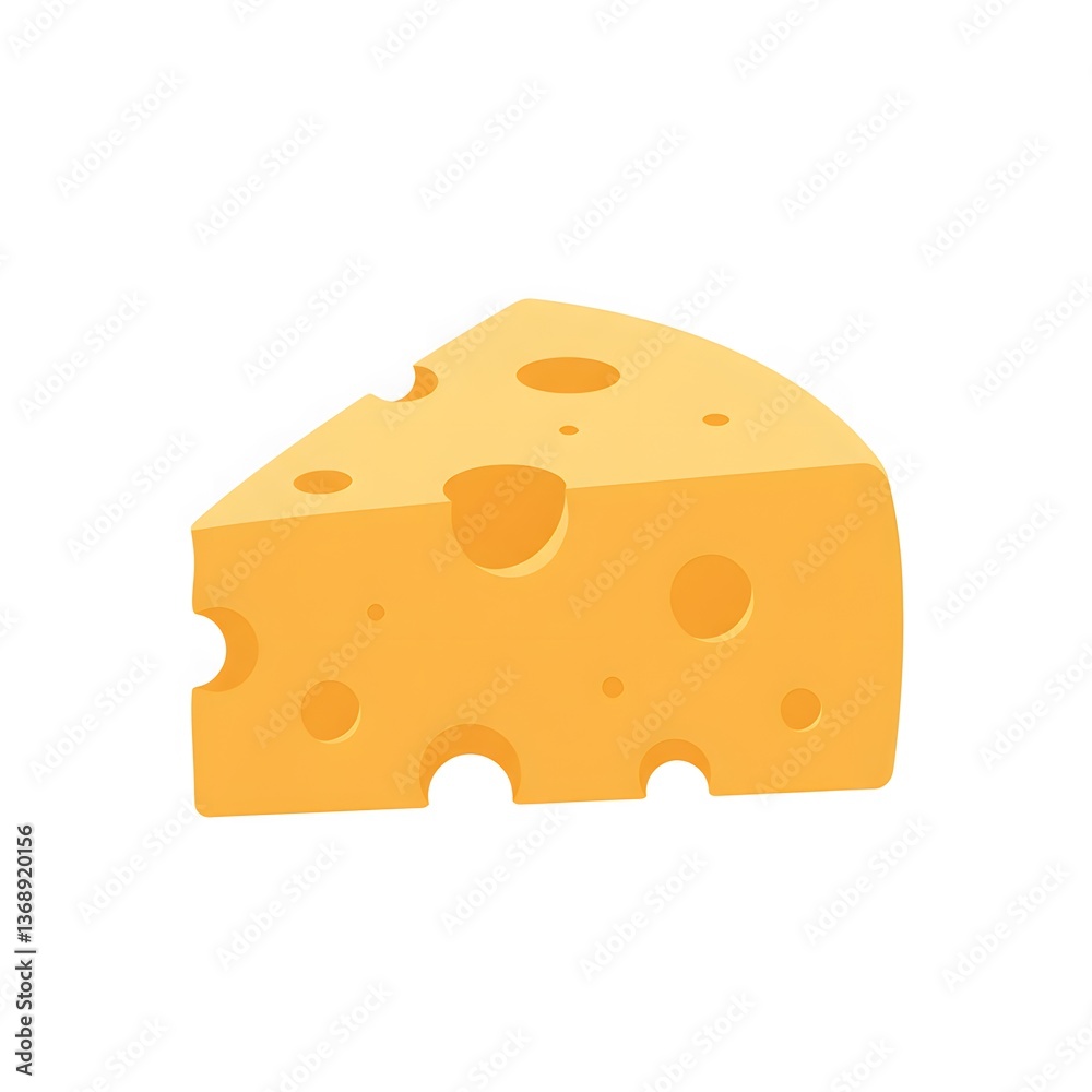 A Delicious Slice of Swiss Cheese: A Culinary Illustration A Delicious Slice of Swiss Cheese: A Culinary Illustration