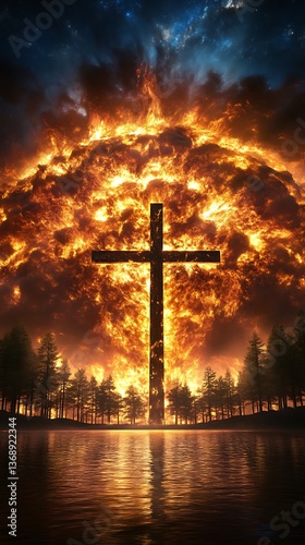 Cross Amidst Inferno