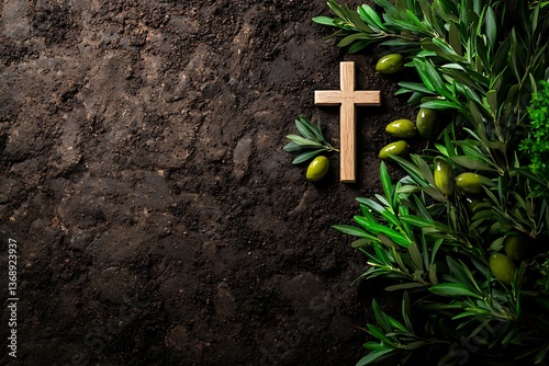 Cross, Olives, Earth, Faith
