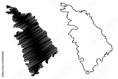 Sifnos island (Hellenic Republic, Greece, Cyclades archipelago) map vector illustration, scribble sketch Sifnos map
