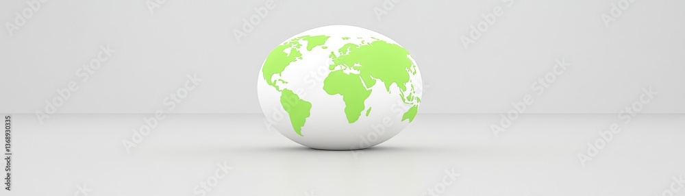 Green Earth globe icon. World design for environment, global communication, and sustainability concept Green Earth globe icon. World design for environment, global communication, and sustainability concept