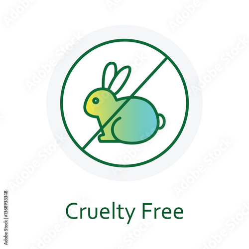 Cruelty Free. Bunny-inspired design representing ethically made goods.