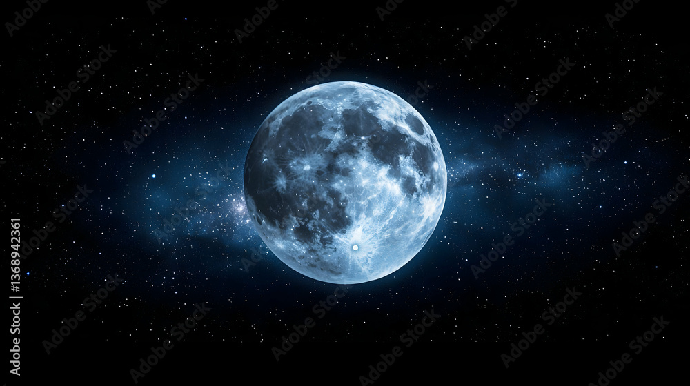 Pixelated Moon In Night Sky Pixelated Moon In Night Sky