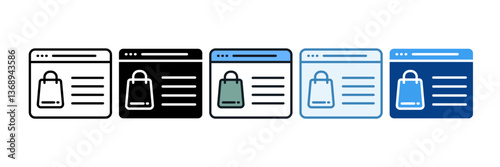 Website  Icon Set Multiple Style Collection