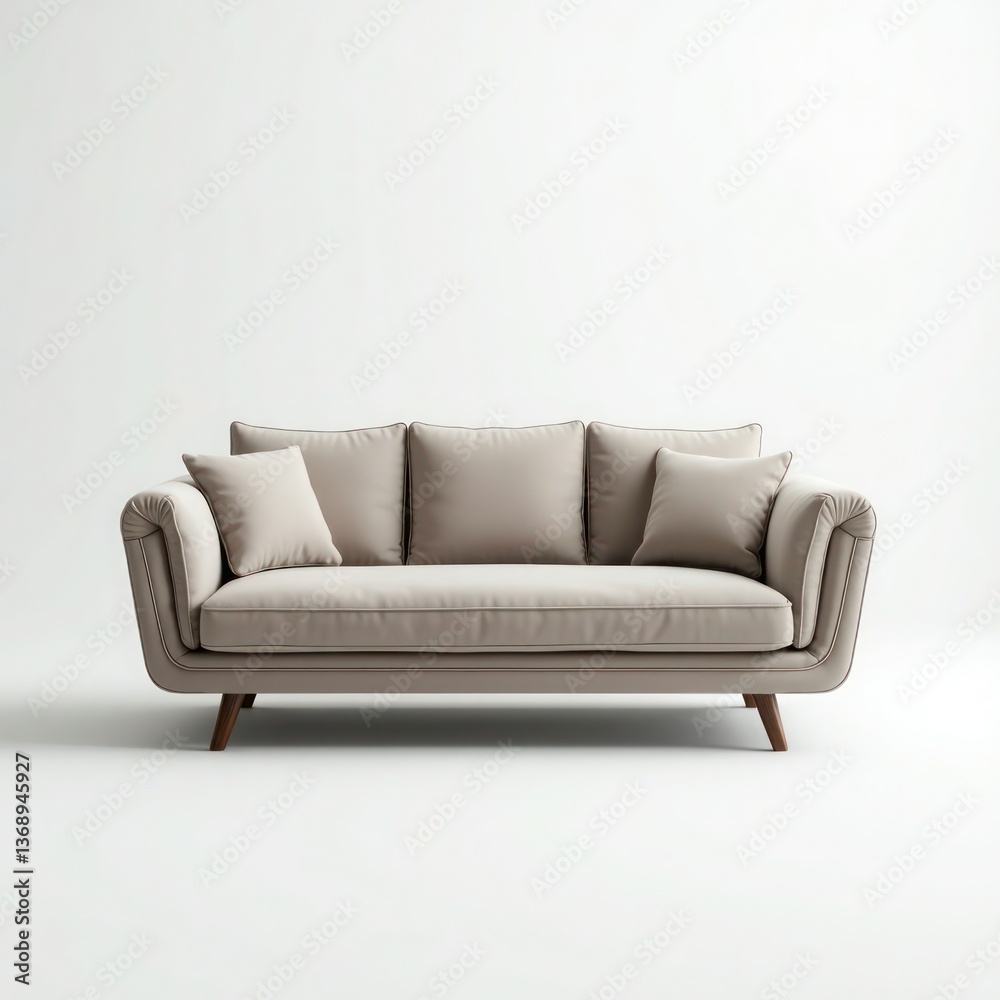 Stylish beige sofa with plush cushions, perfect for modern interiors. Stylish beige sofa with plush cushions, perfect for modern interiors.