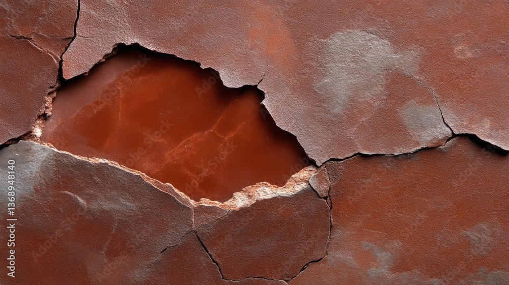 Fototapeta premium Cracked terracotta surface