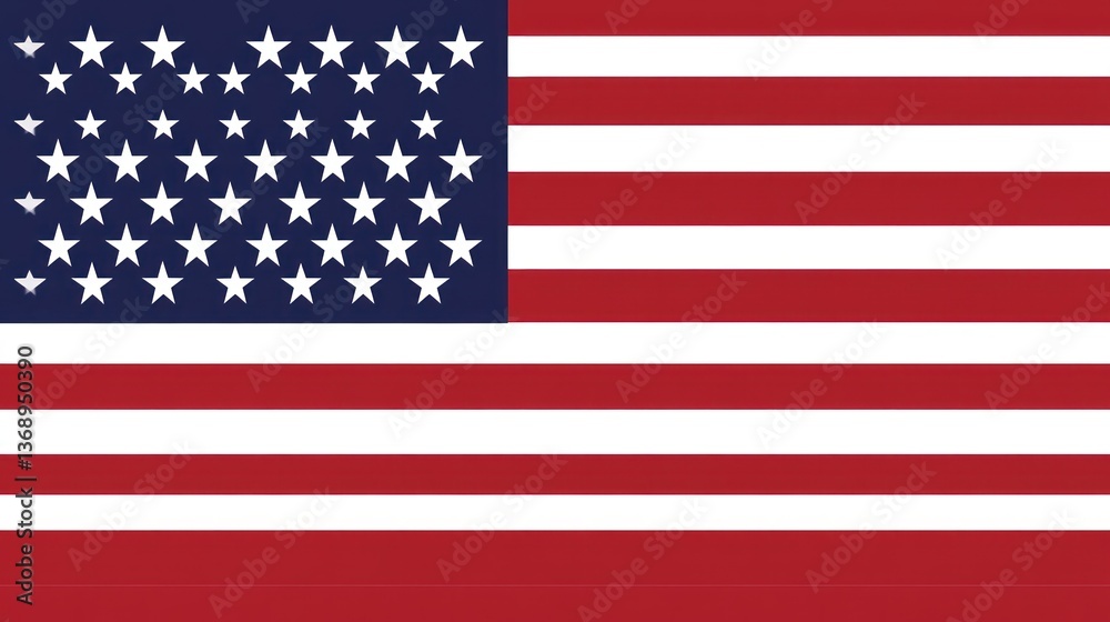 Naklejka premium Patriotic Stars and Stripes Flag Image for Design Projects