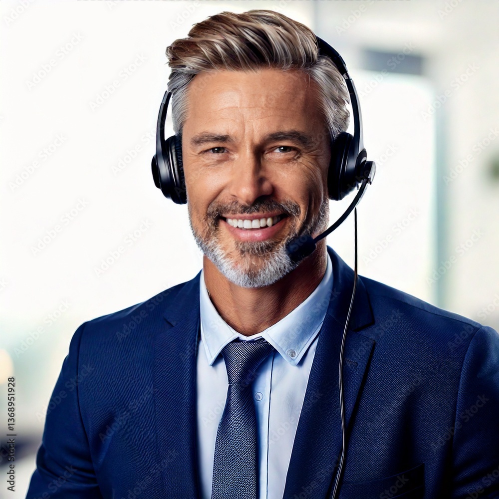 Portrait of a friendly customer service representative smiling during a video conference