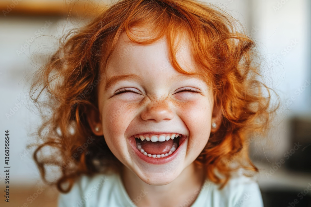 Joyful Redhead Child Laughing Joyful Redhead Child Laughing