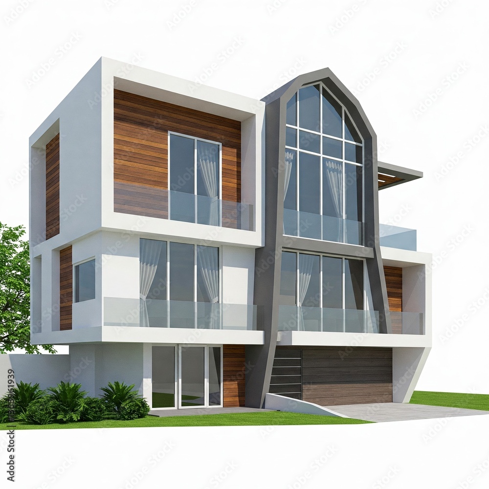 modern building with green windows modern building with green windows