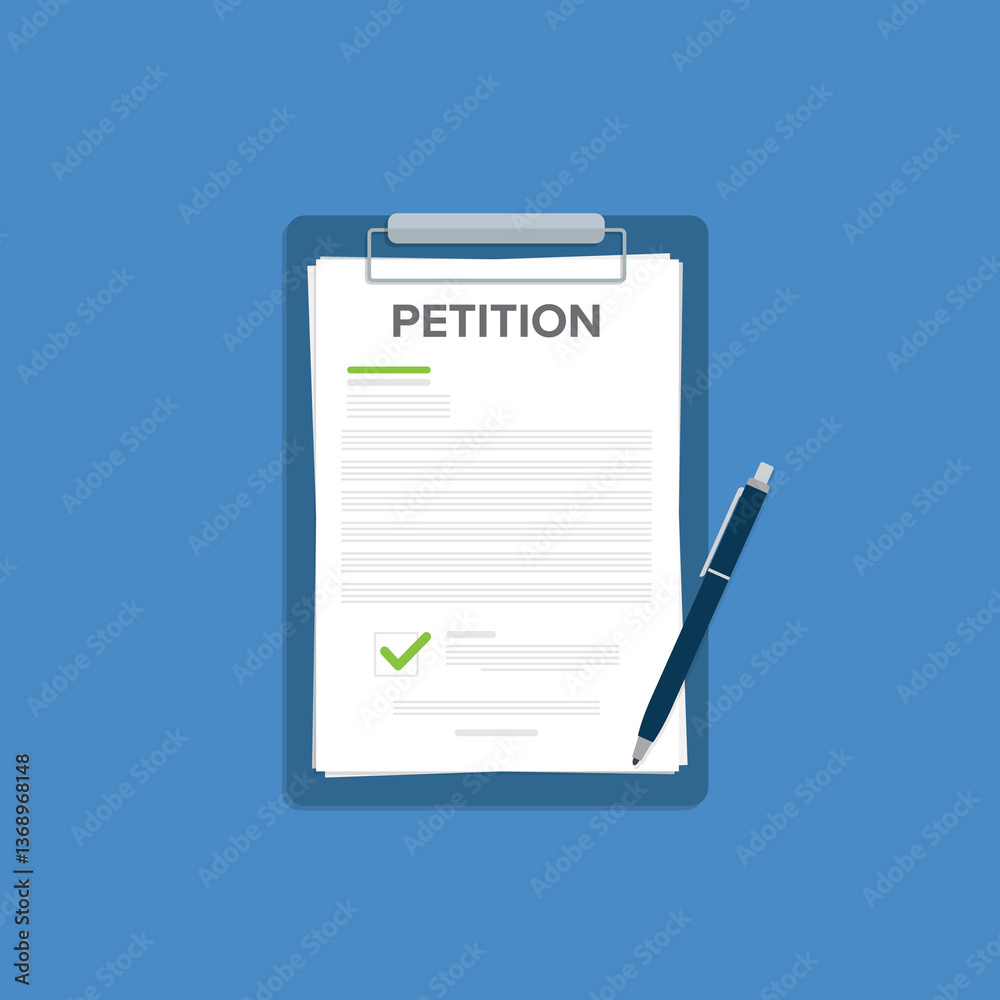 Petition concept. Collective public appeal document. Signing Petition concept. Collective public appeal document. Signing