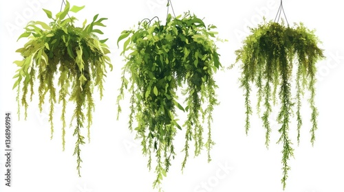 Vector illustration of hanging Spanish moss