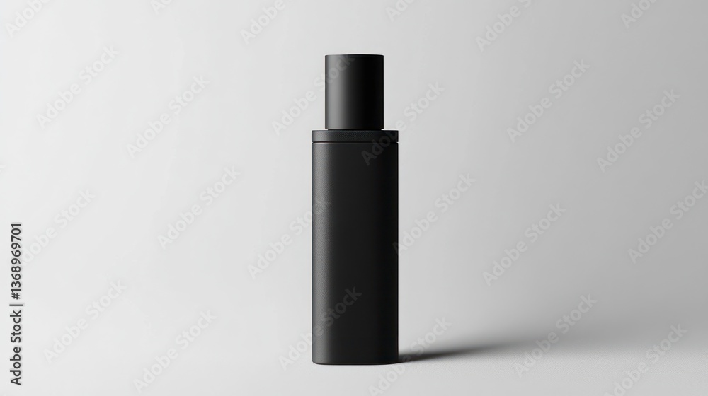 Blank black cylindrical bottle mockup. Empty container for branding Blank black cylindrical bottle mockup. Empty container for branding