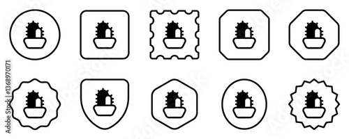 Editable cactus, indoor plant vector icon. Part of a big icon set family. Perfect for web and app interfaces, presentations, infographics, etc