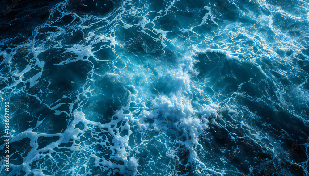 Dynamic, frothy waves churn across the sea's surface, creating a mesmerizing tapestry of textures and tones. Deep ocean blues and frothy whites combine in this aquatic scene. Dynamic, frothy waves churn across the sea's surface, creating a mesmerizing tapestry of textures and tones. Deep ocean blues and frothy whites combine in this aquatic scene.
