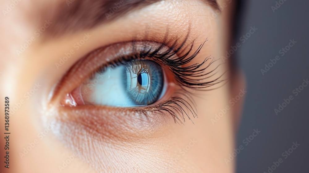 Obraz premium Close-up of a Woman's Blue Eye