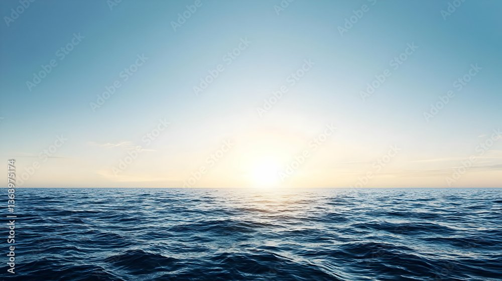 Obraz premium Sunset Over The Ocean Panorama