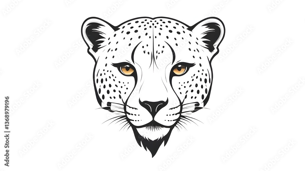 AI GENERATE, cheetah vector icon illustration design logo template