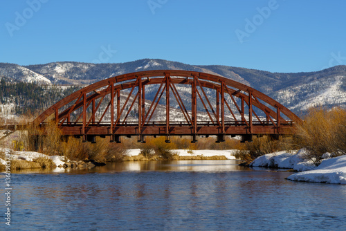 Tree haus bridge in Steamboat Colorado in the Spring
