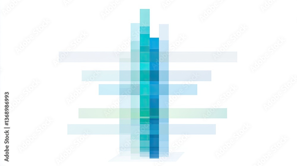 Fototapeta premium Abstract teal and light color graphic design, data visualization or infographic