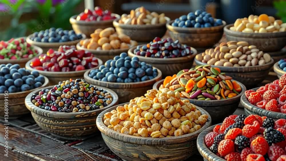 National Trail Mix Day trail mix in bowls, September 31st National Trail Mix Day trail mix in bowls, September 31st