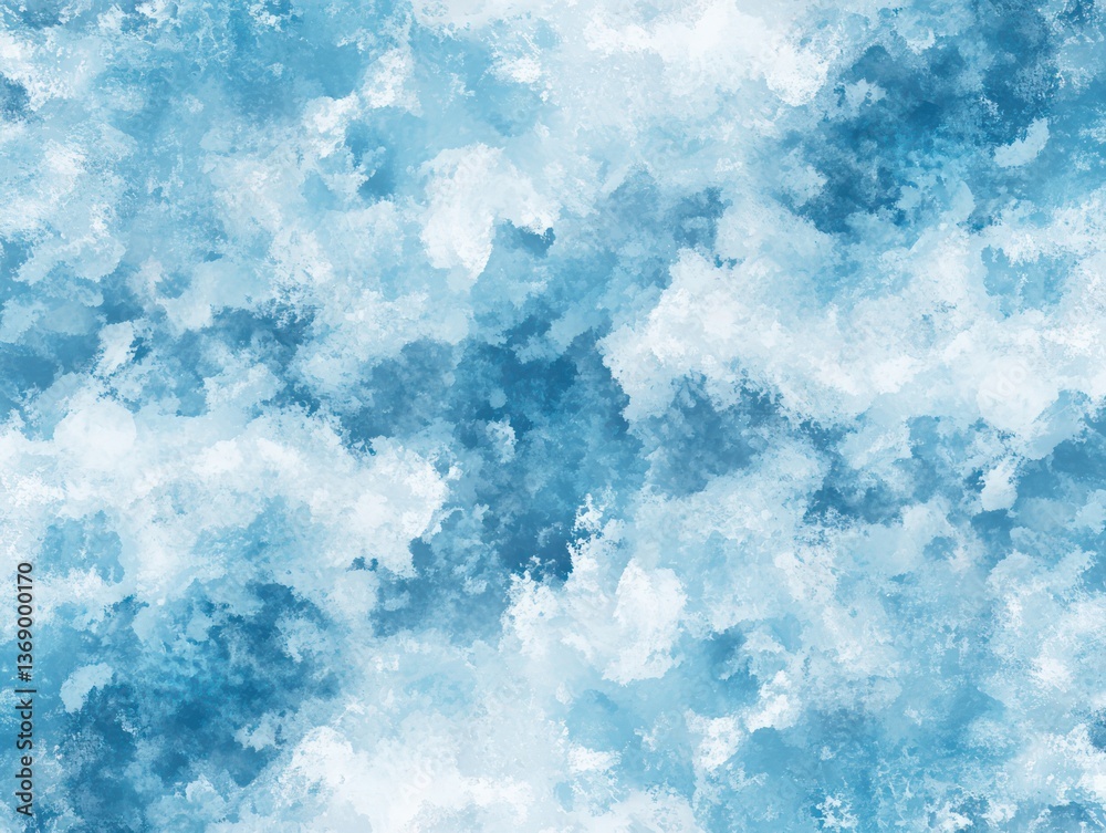 Fototapeta premium Abstract Blue Watercolor Sky Background Texture