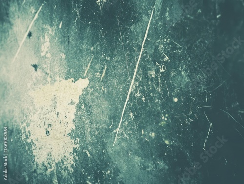 Grunge texture, dark teal, scratched surface, abstract background, design element
